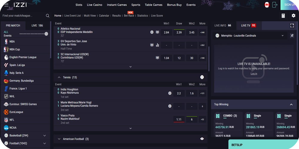 Izzi Casino Betting — Bet on Hockey and Win Money